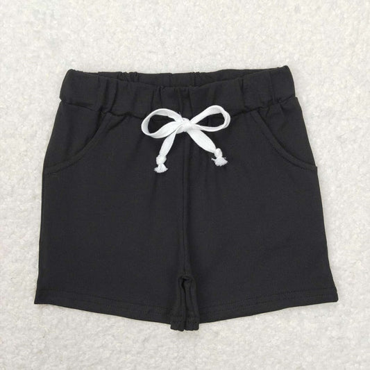 SS0137 black pocket shorts