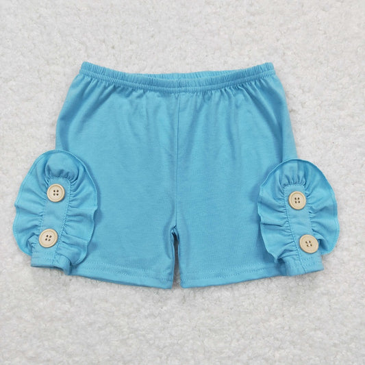SS0191 Buttoned sky blue lace shorts D 4.12