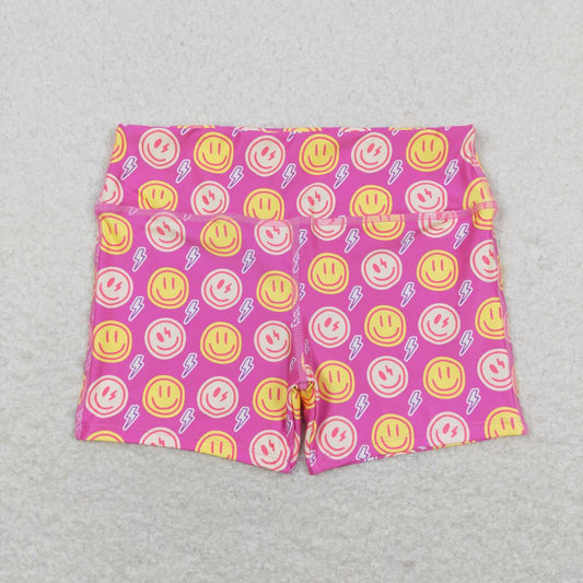 SS0217 Lightning rose red shorts