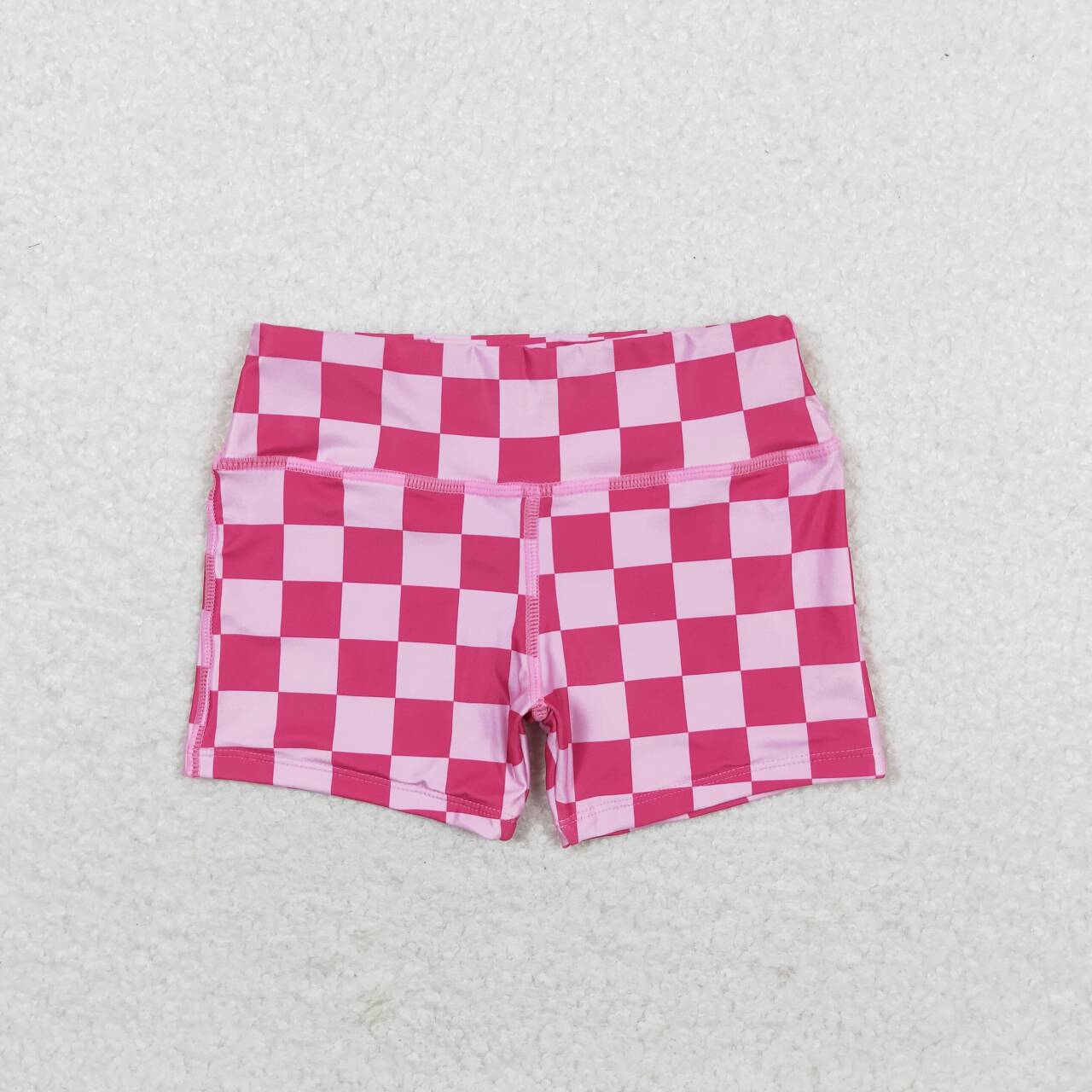 SS0218 pink plaid shorts