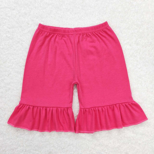 SS0249  Rose red lace shorts