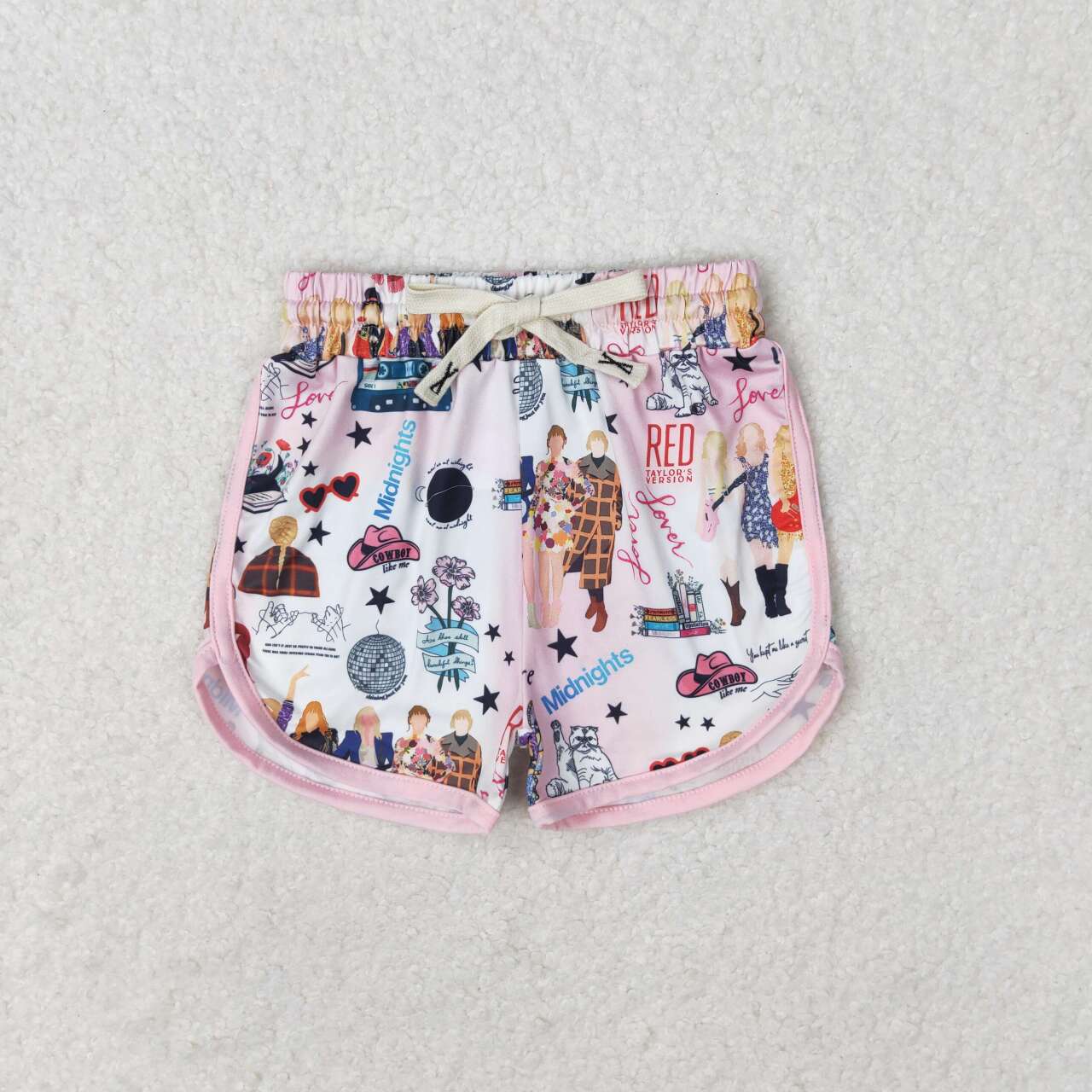 SS0255 1989  pink and white shorts