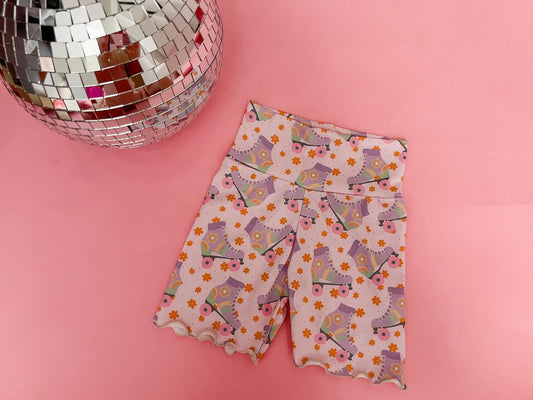 presale SS0282 Roller skates floral cycling pants shorts