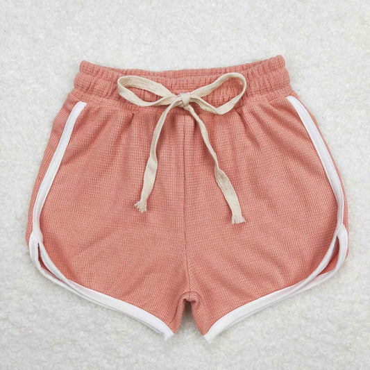 SS0290 Pink and Orange Waffle Shorts