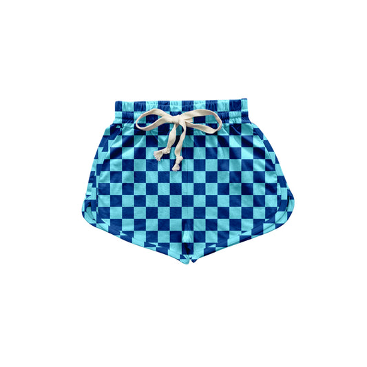 presale SS0296 blue plaid shorts