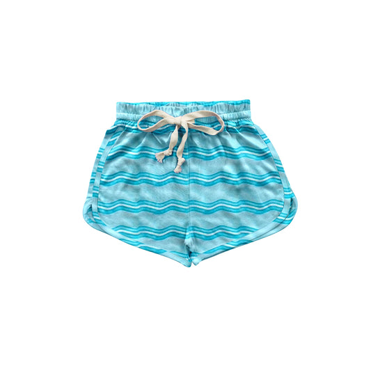 presale SS0299 Blue wavy line shorts