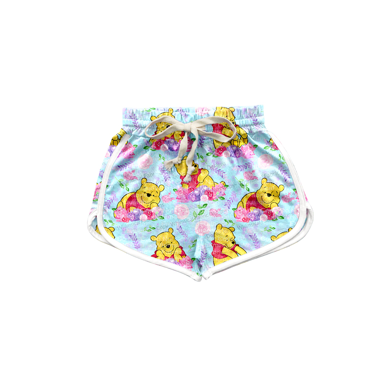 presale SS0304 Cartoon flower blue shorts