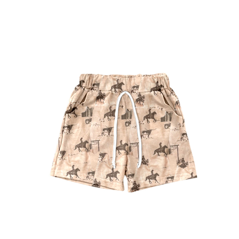 presale SS0306 Horse riding light brown shorts