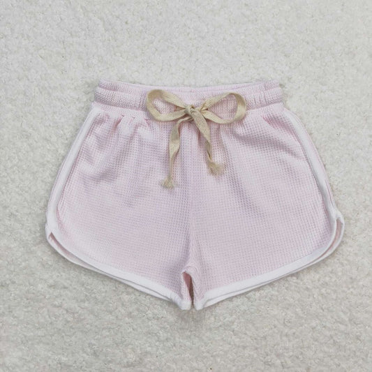 SS0326  Pale pink waffle shorts