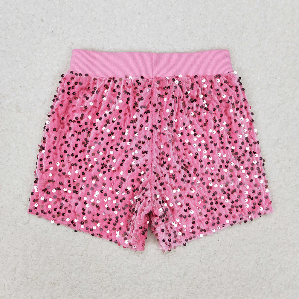 Match Baby Girls Sibling Sister Sequin Shorts