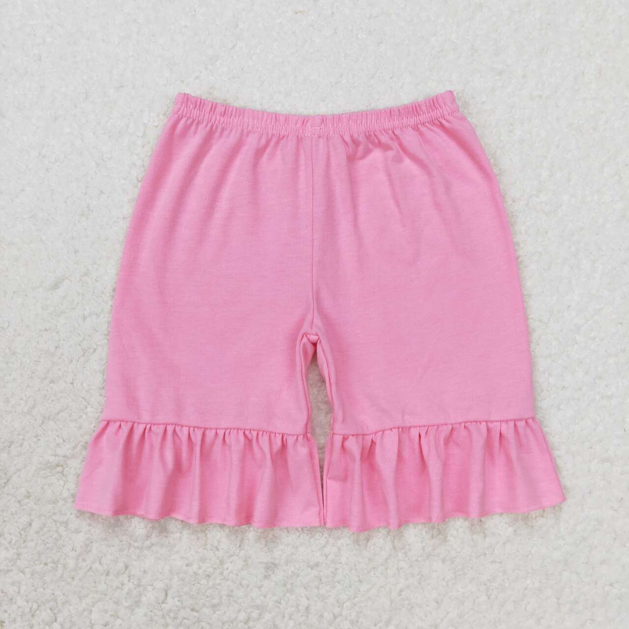 SS0356 Pink straight one-layer lace shorts