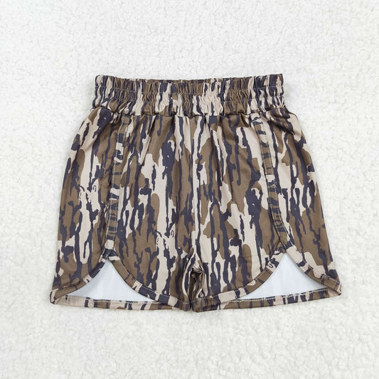 SS0360  Children Army Green Camouflage Shorts