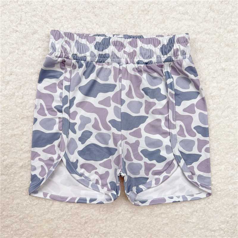 Match Family Baby Girls Boys Grey Camo Summer Shorts Bottoms  D 3.13