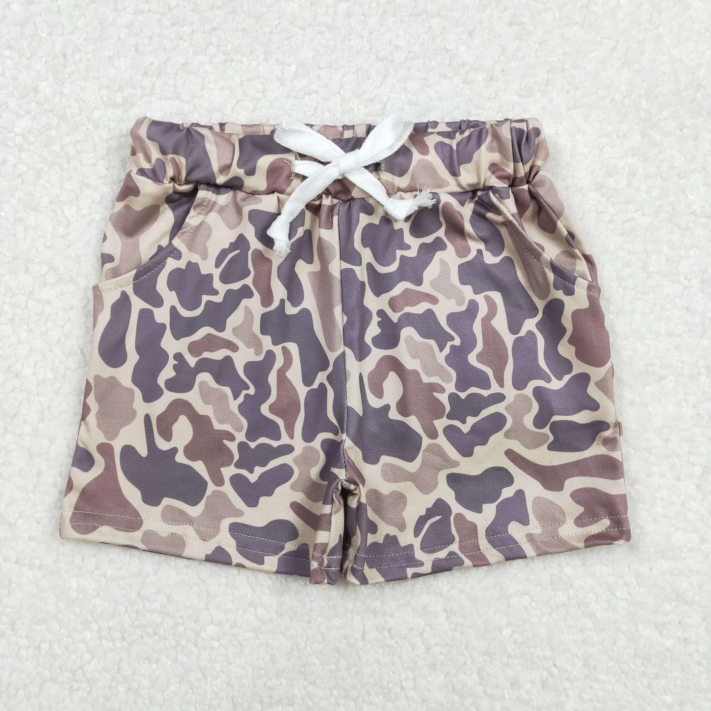 SS0372  Boys Camouflage Light Brown Shorts