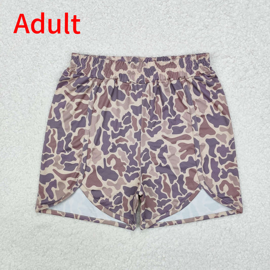 SS0374 Adult Women Grey Camo Hunting Summer Shorts