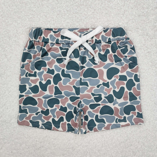 SS0375 Brown and green camouflage shorts
