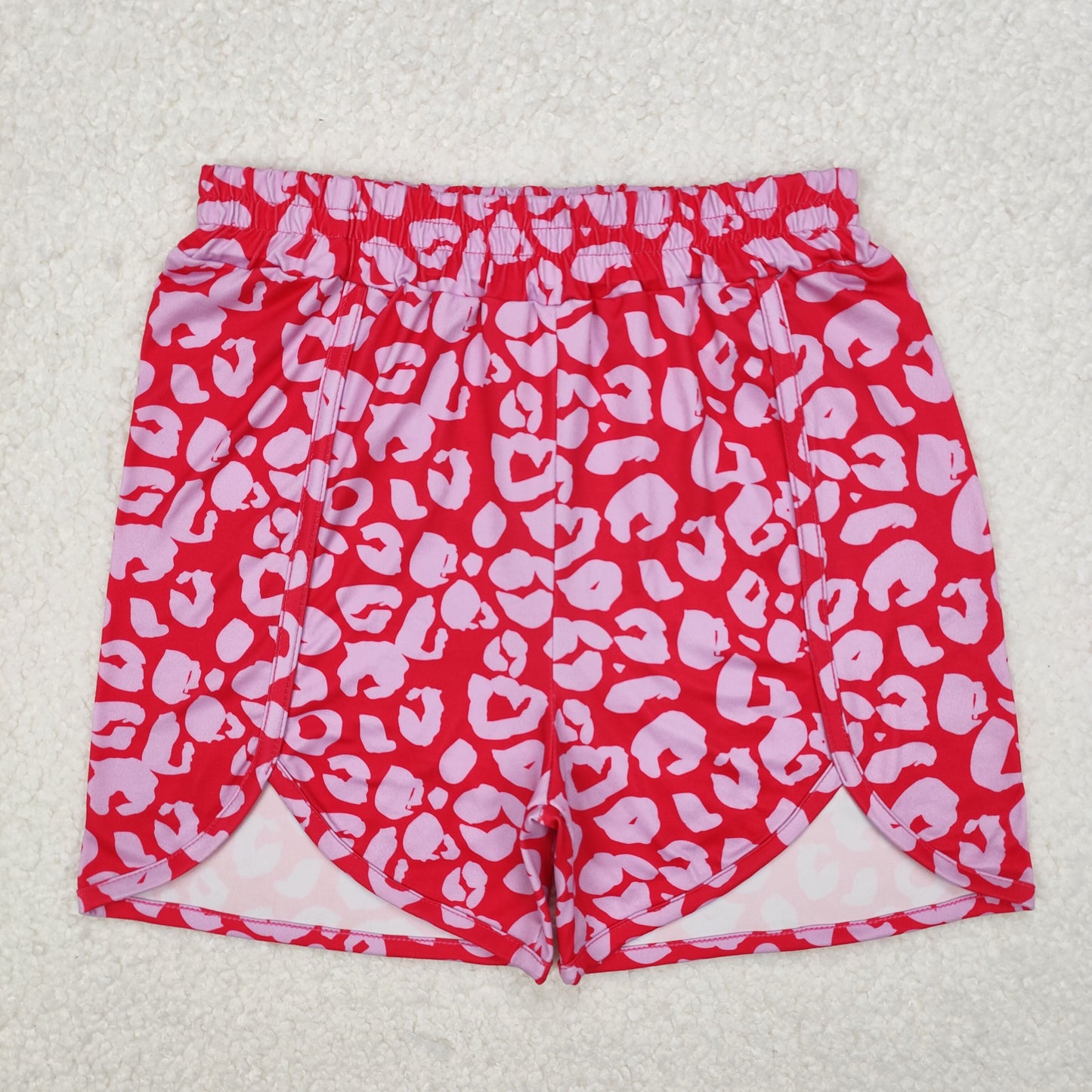 SS0382  Adult female leopard print pink shorts D 3.6