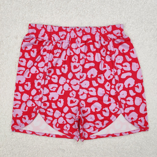 SS0382  Adult female leopard print pink shorts D 3.6