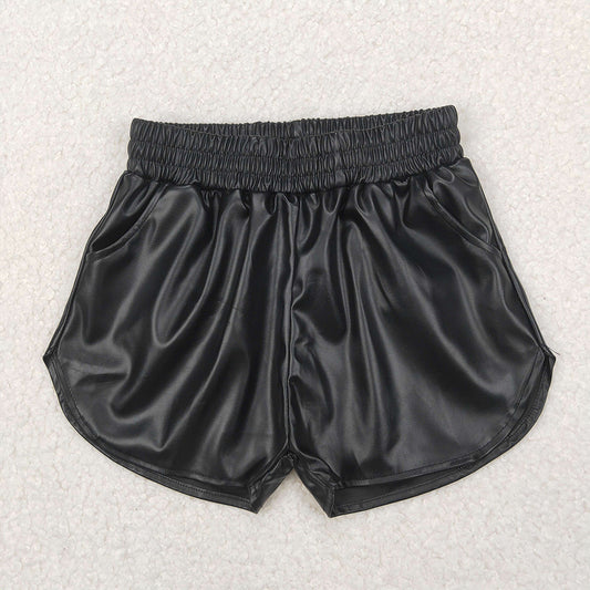 SS0413 Shiny black leather shorts D 3.27