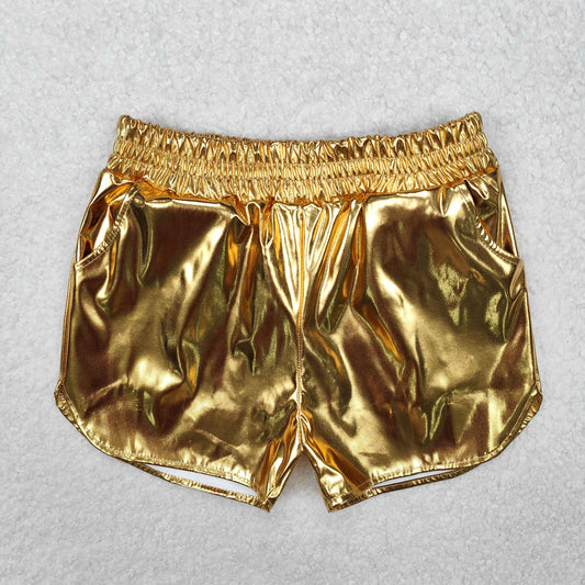 SS0417 Shiny leather gold shorts D 4.28