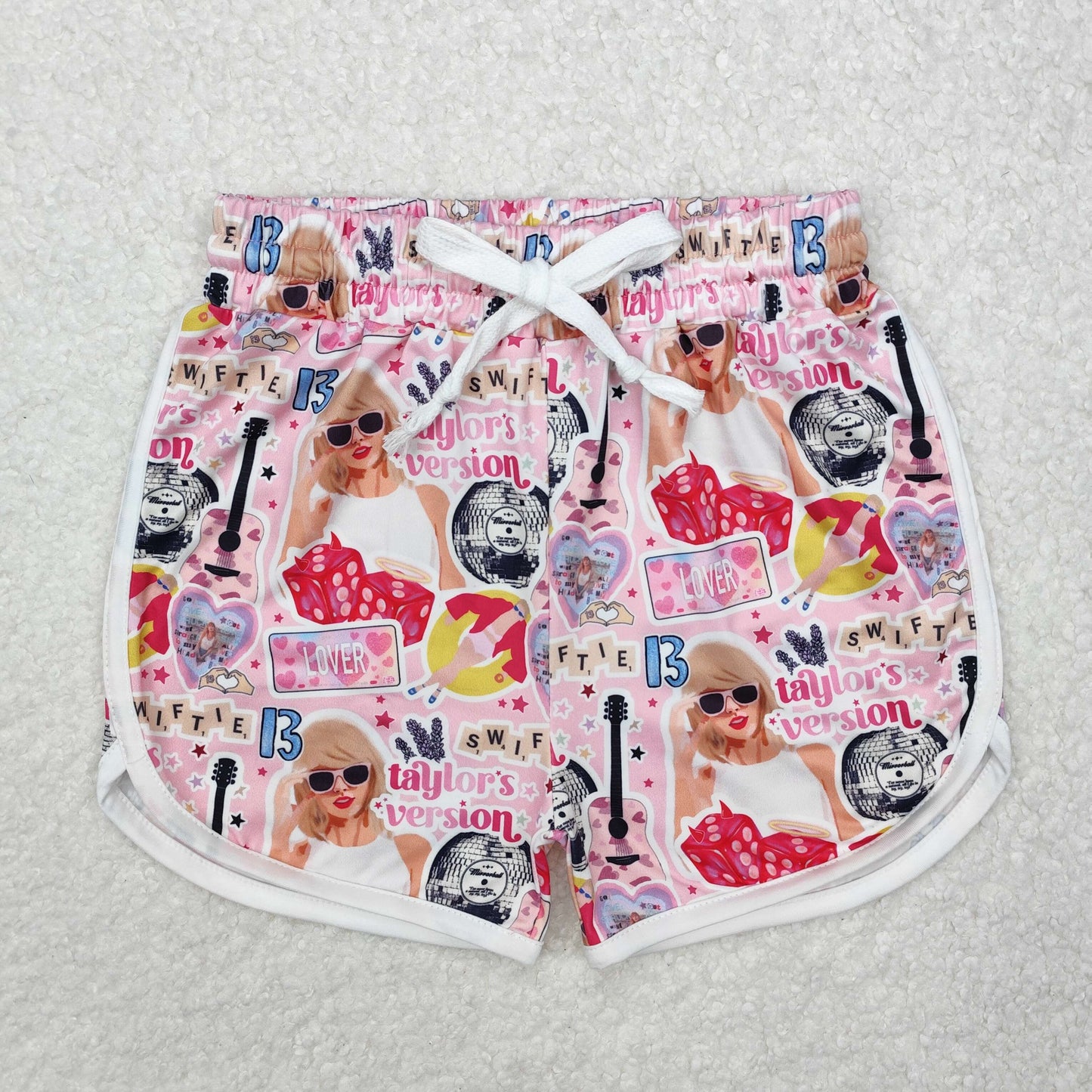 SS0418 Baby Girls Pink Singer Lover Shorts Bottoms