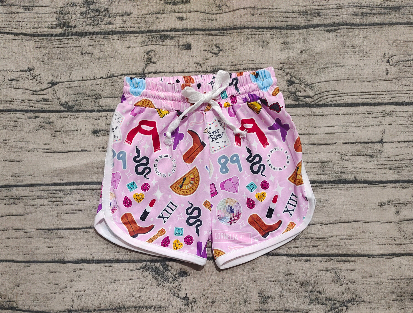 SS0419 Baby Girls Lavender Singer Butterfly Shorts Bottoms    D 3.31