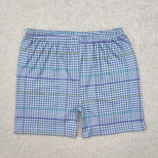 SS0422 Teal Plaid Shorts