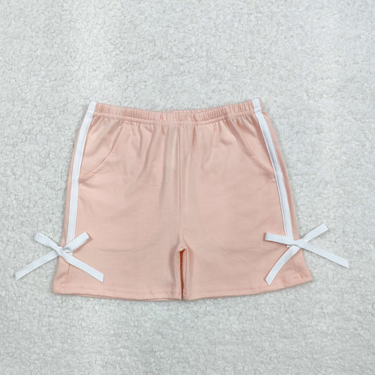SS0425 Baby Girls Pink Cotton Bow Sports Shorts Bottoms D 3.3