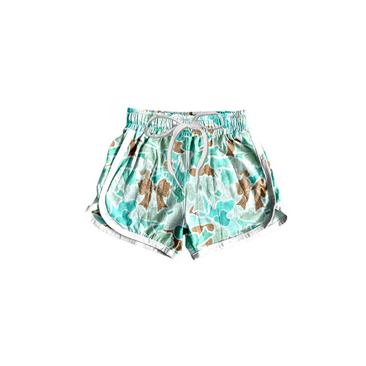 presale SS0442 Camo Bow Teal Shorts  2025 1.8