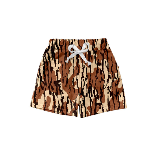 presale SS0446 Baby Boys Brown Bottomland Camo Shorts Bottoms D 2.8
