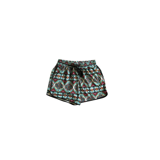 presale  SS0449  Baby Girls Western Green Aztec Shorts Bottoms  D 2.11