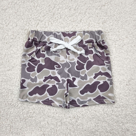 SS0454 Baby Boys Green Camouflage Pockets Shorts Bottoms D 4.16