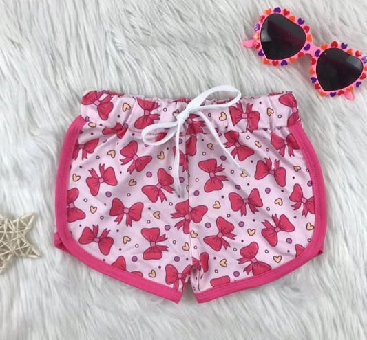 presale SS0462 Baby Girls Pink Bows Hearts Shorts Bottoms D 3.4