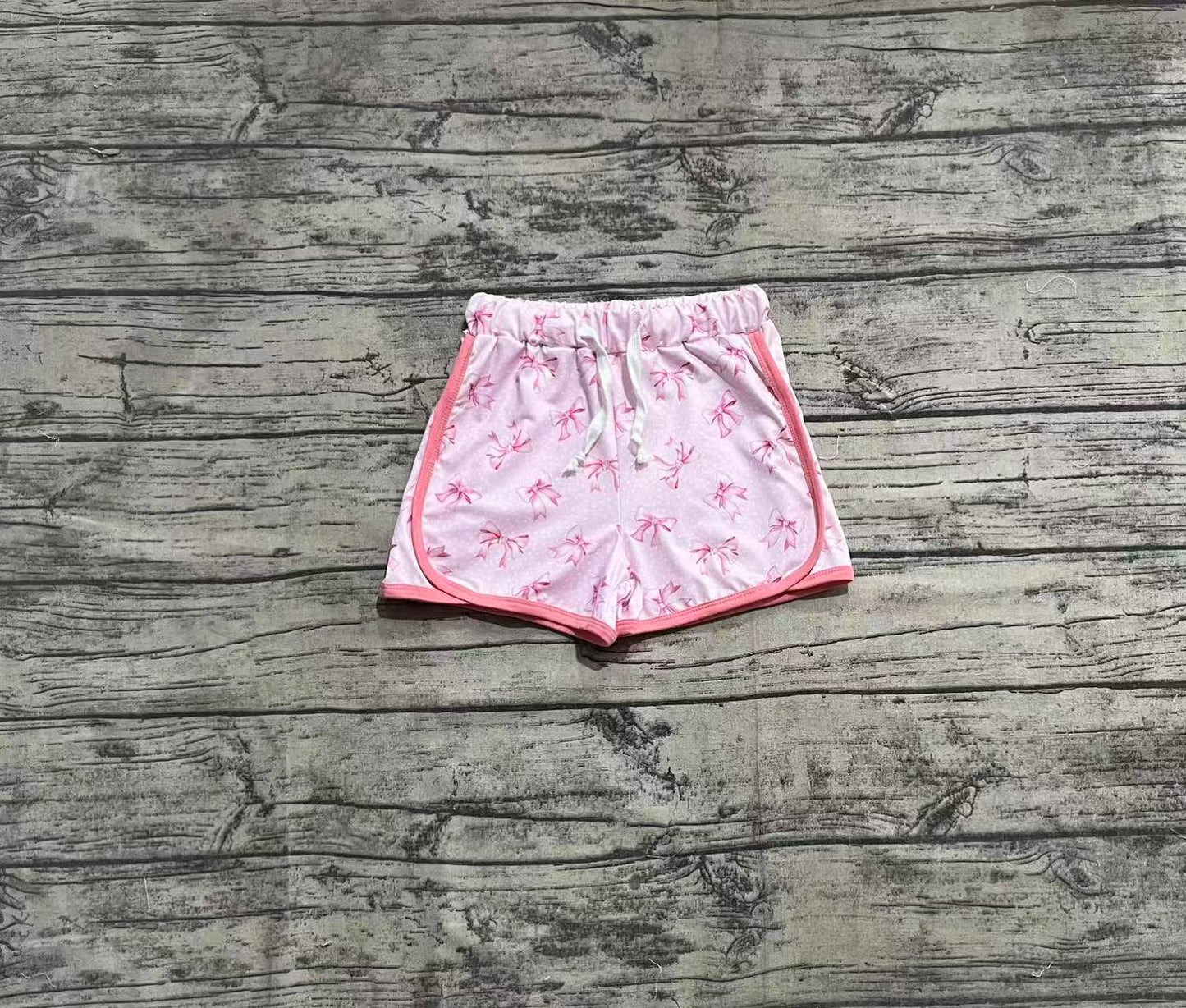 SS0463 Baby Girls Pink Polka Dots Bows Shorts Bottoms  D 4.10