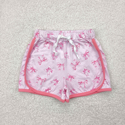 SS0463 Baby Girls Pink Polka Dots Bows Shorts Bottoms D 4.10