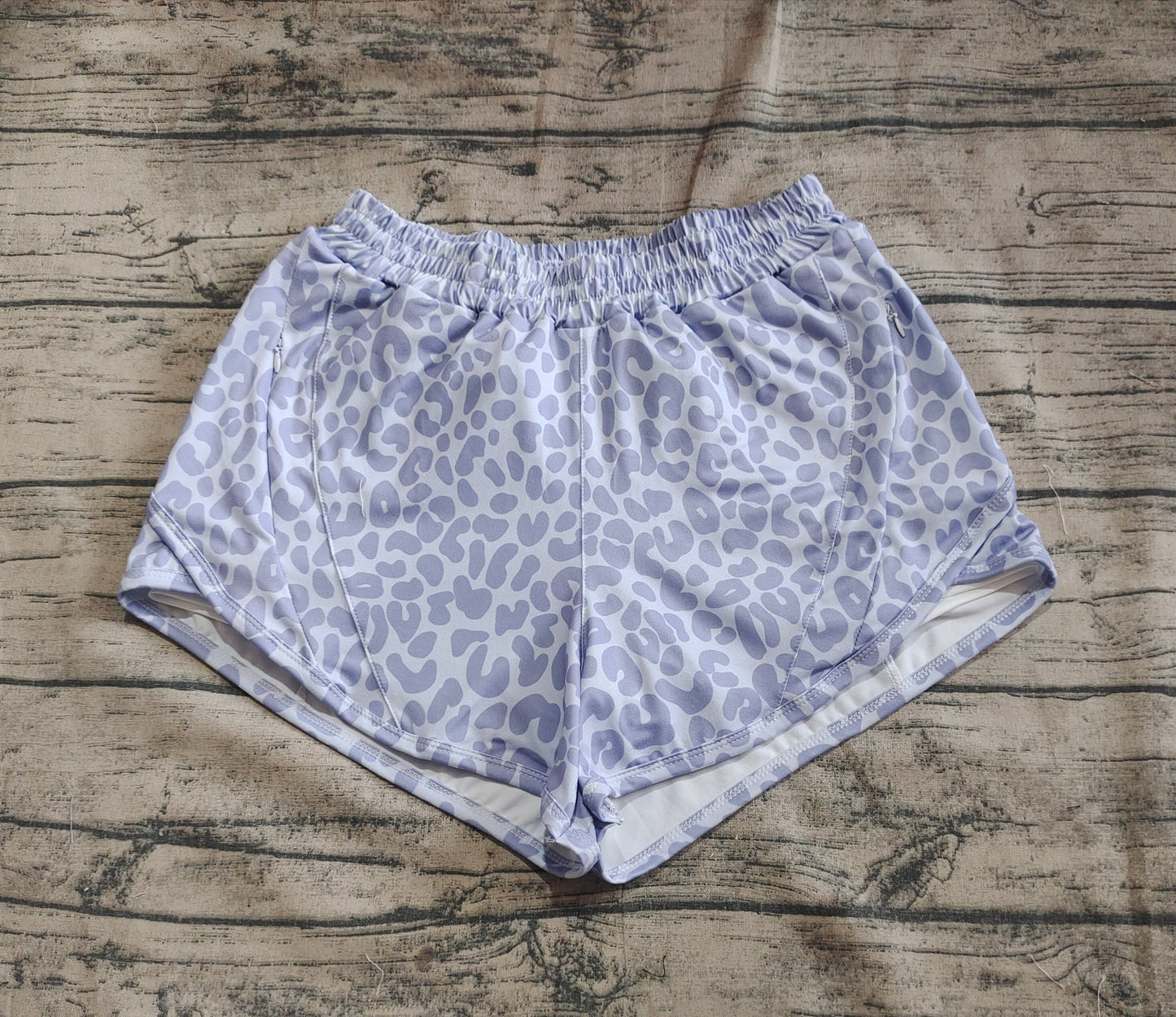 SS0468  Adult Women Gray Camo Yoga Summer Shorts D 6.17