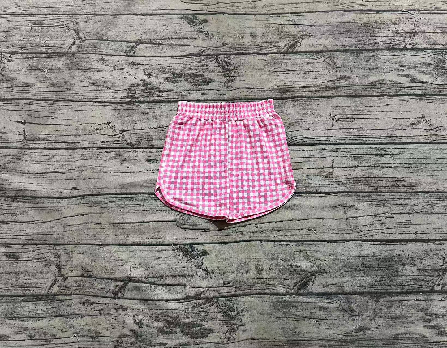 SS0472 Baby Girls Pink Plaid Sport Shorts Bottoms   D 4.1