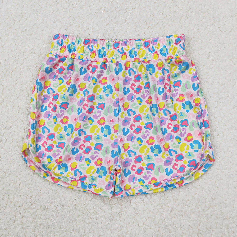SS0475 Baby Girls Colorful Leopard Sport Shorts Bottoms  D 3.22
