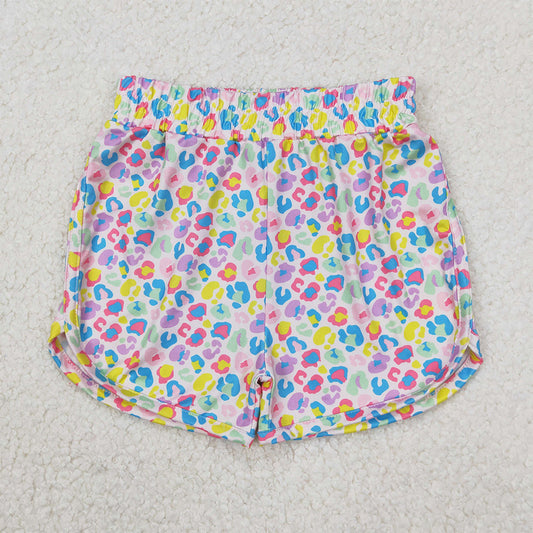 SS0475 Baby Girls Colorful Leopard Sport Shorts Bottoms  D 3.22