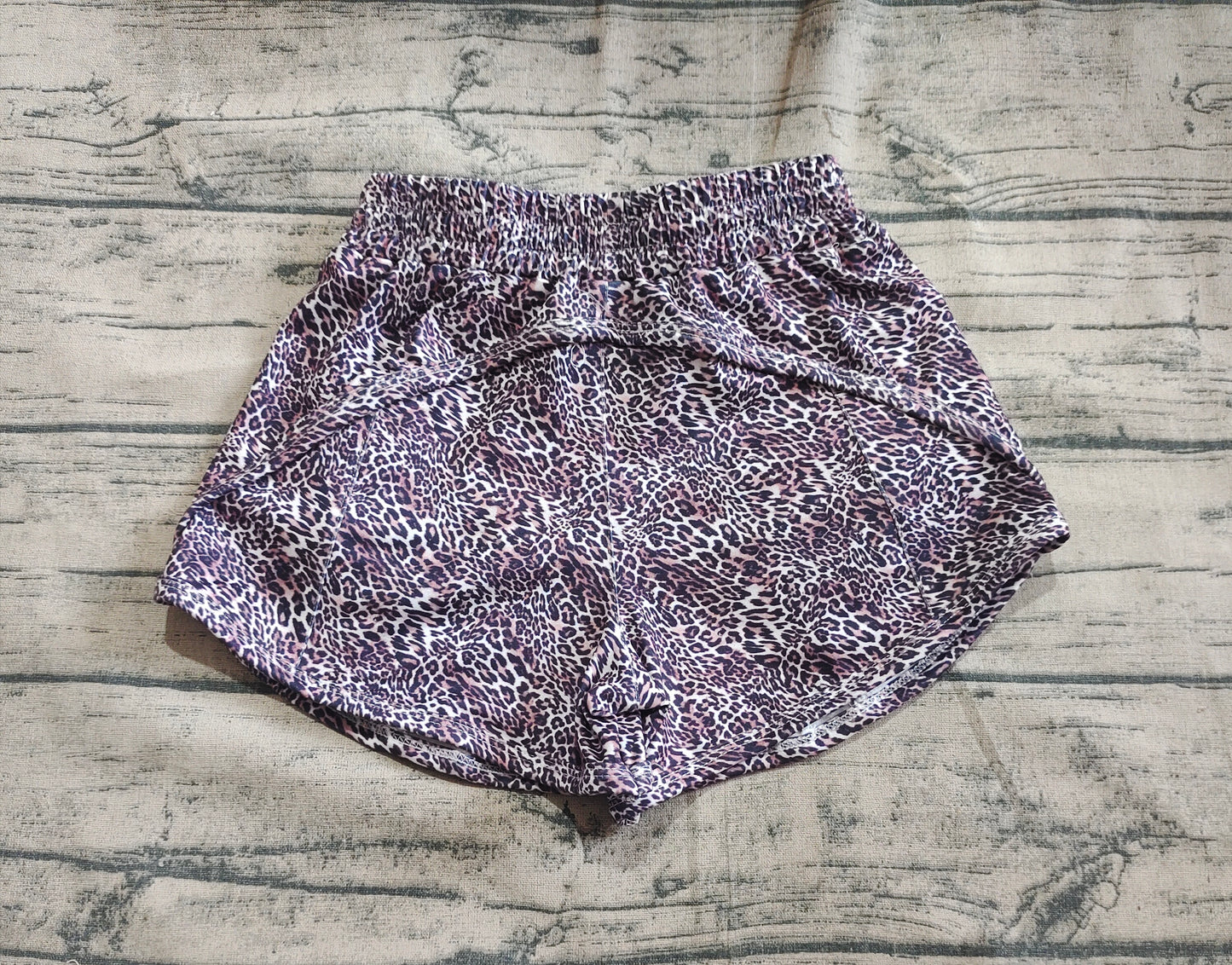 SS0480 Baby Girls Brown Leopard Yoga Shorts Bottoms D 6.23