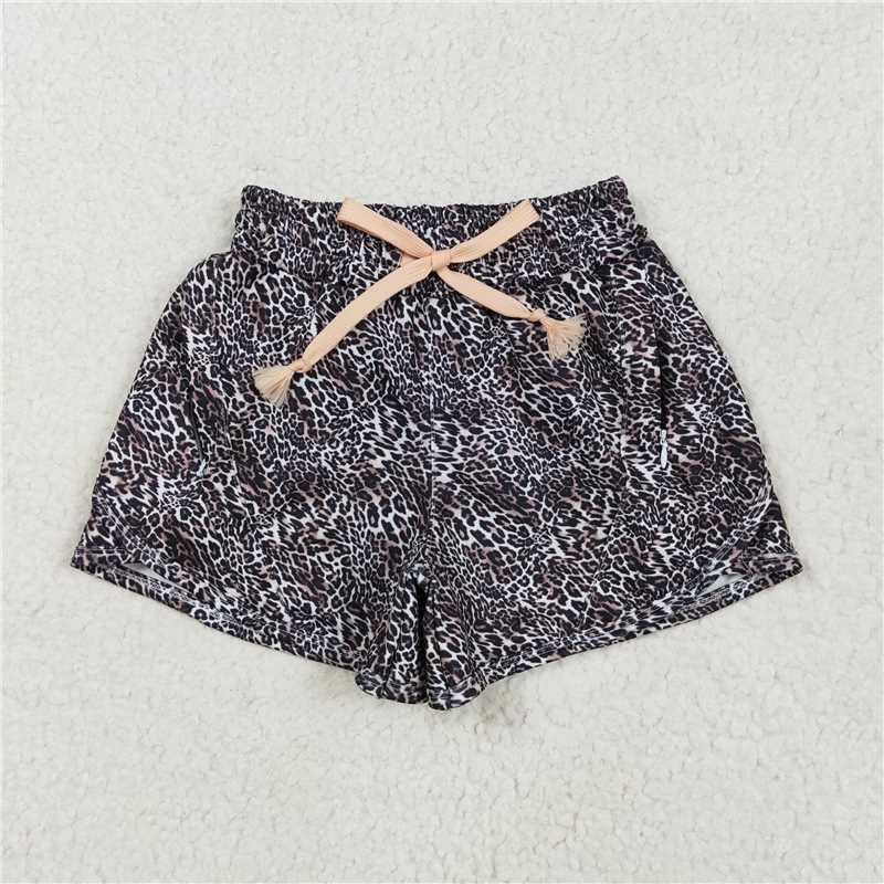 Sibling Baby Girls Leopard Yoga Athletic Shorts Bottoms  D 6.23