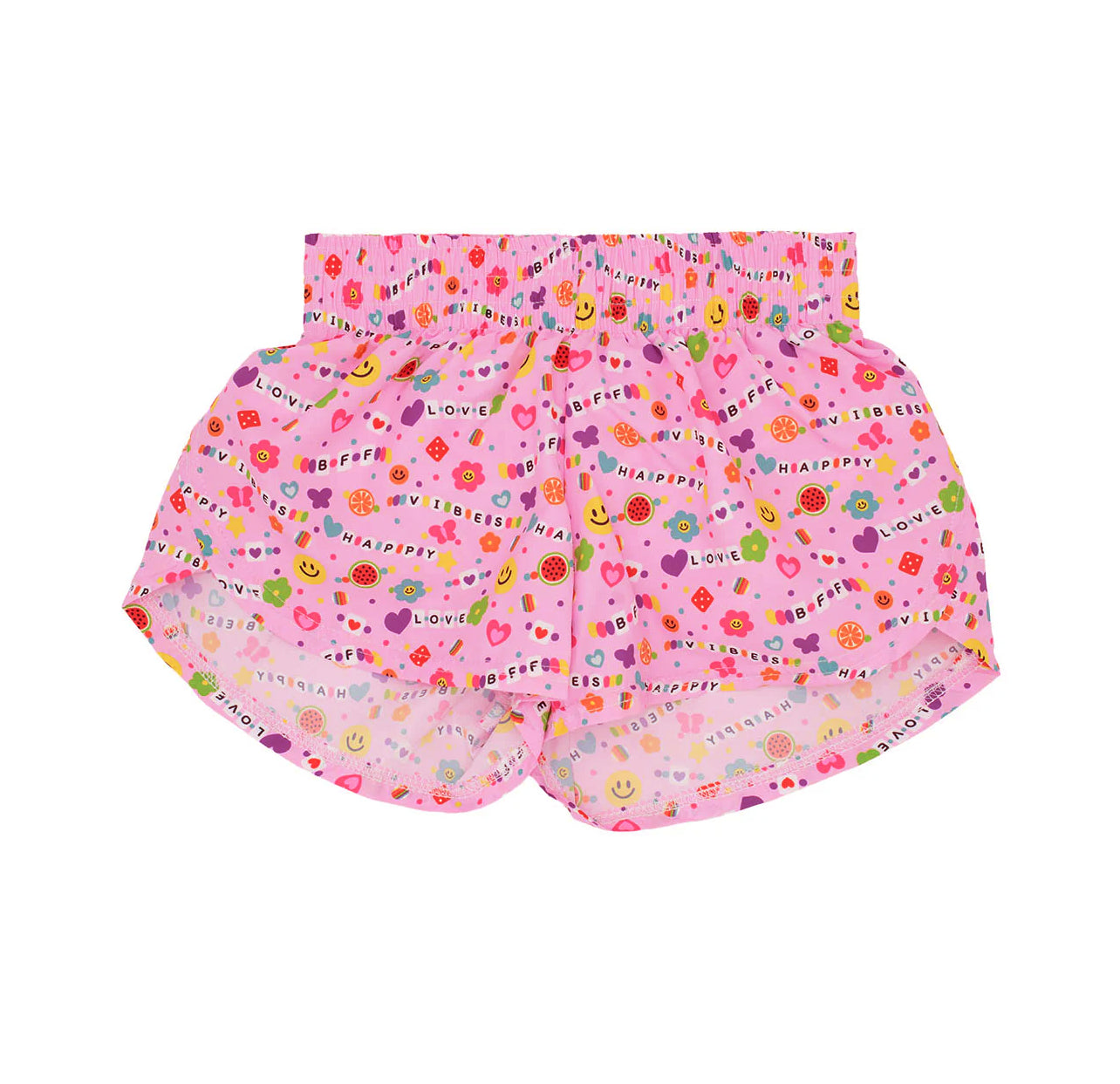 SS0484 Baby Girls Pink Floral Hearts Shorts Bottoms  D 4.7