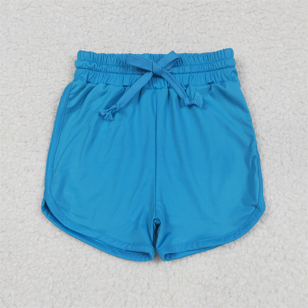 SS0504  Baby Girls Hot Blue Belt Yoga Shorts Bottoms D 5.28