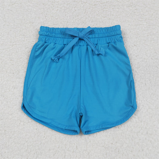 SS0504  Baby Girls Hot Blue Belt Yoga Shorts Bottoms D 5.28