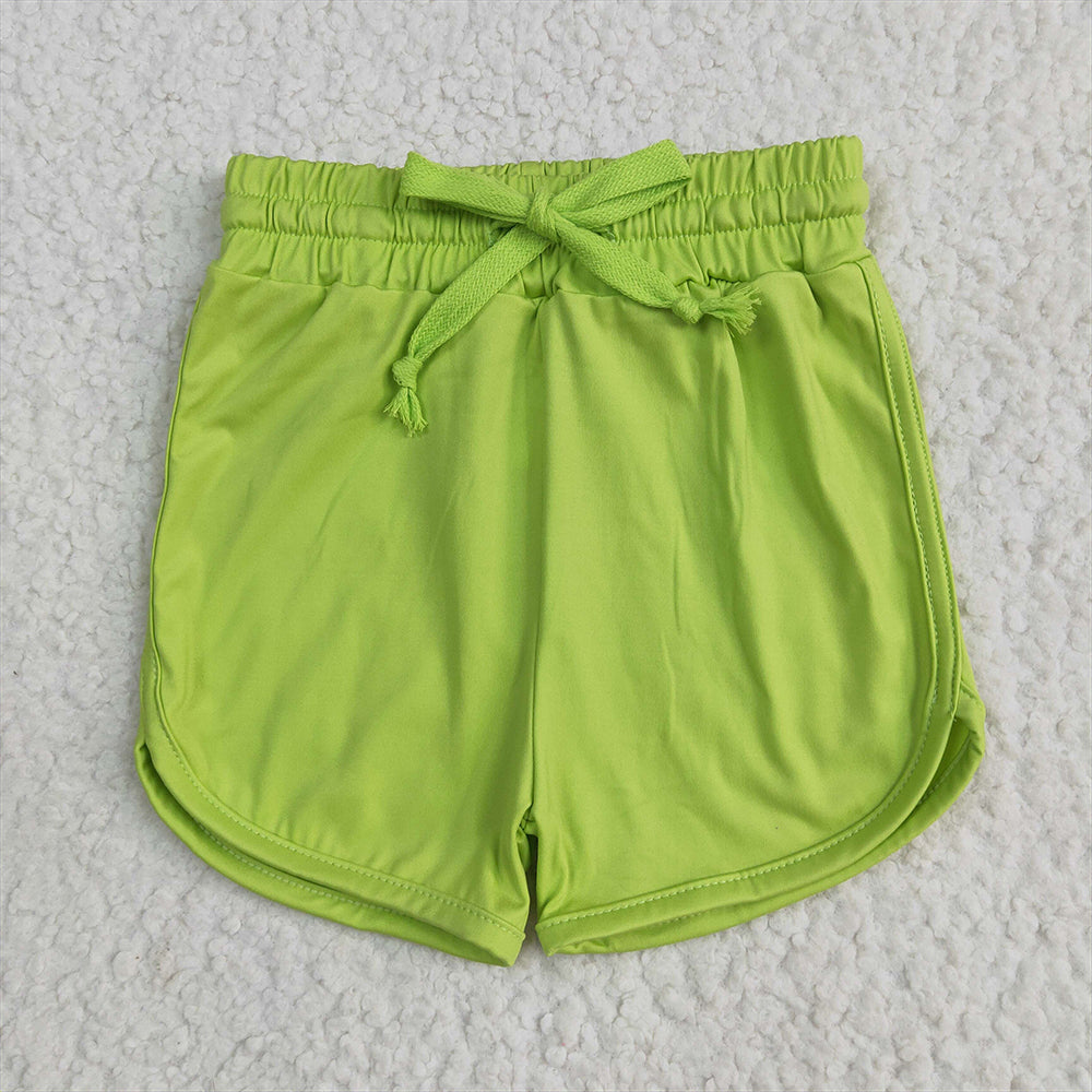 SS0506 Baby Girls Lime Green Elastic Yoga Shorts Bottoms  D 5.9