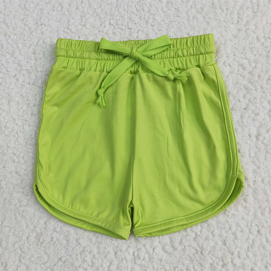 SS0506 Baby Girls Lime Green Elastic Yoga Shorts Bottoms D 5.9