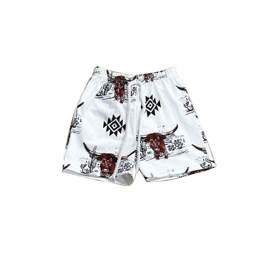 presale SS0511 Baby Boys Bull Skull Aztec Shorts Bottoms D 3.20