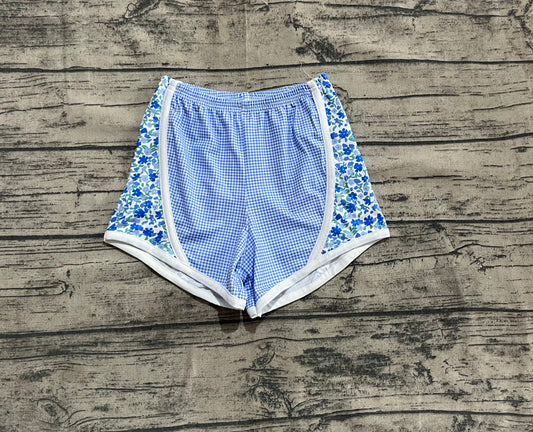 presale SS0519 Baby Girls Blue Floral Shorts Bottoms D 4.21