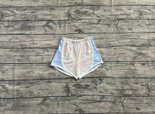 presale SS0522 Baby Girls Blue Floral Strawberry Shorts Bottoms   D 4.2