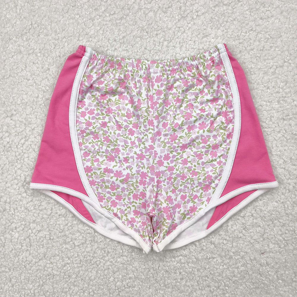 SS0523  Baby Girls Pink Floral Strawberry Shorts Bottoms  D 4.2